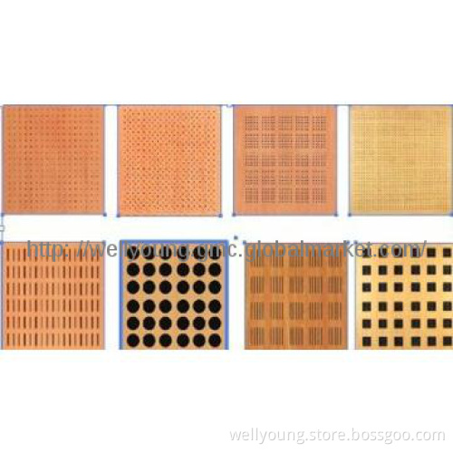 wooden veneer perforation gypsum ceiling tile